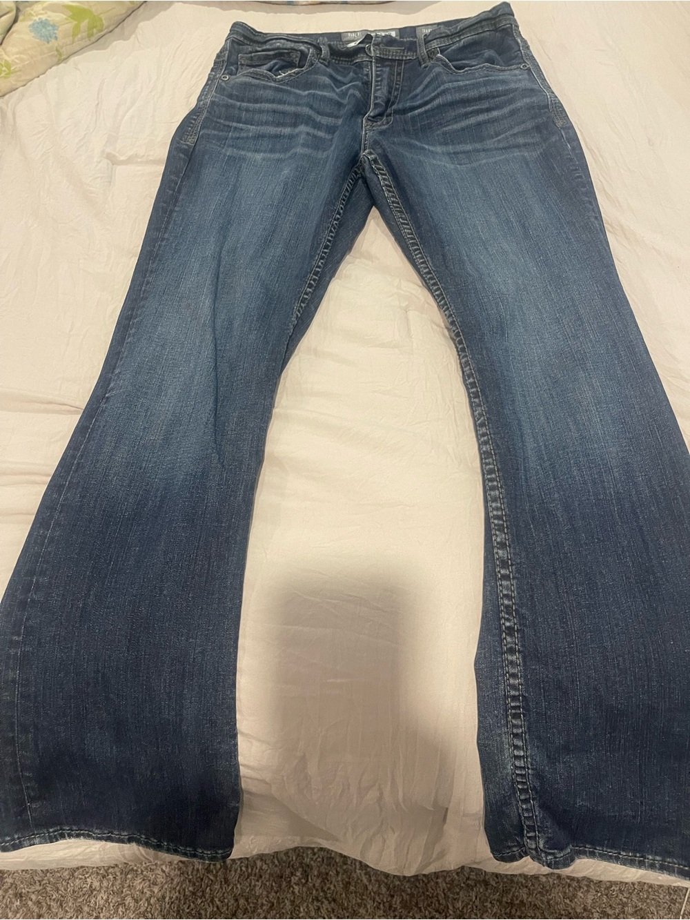 American Eagle Original Straight Distressed Jeans Men’s 36x32 Dark Wash Denim
